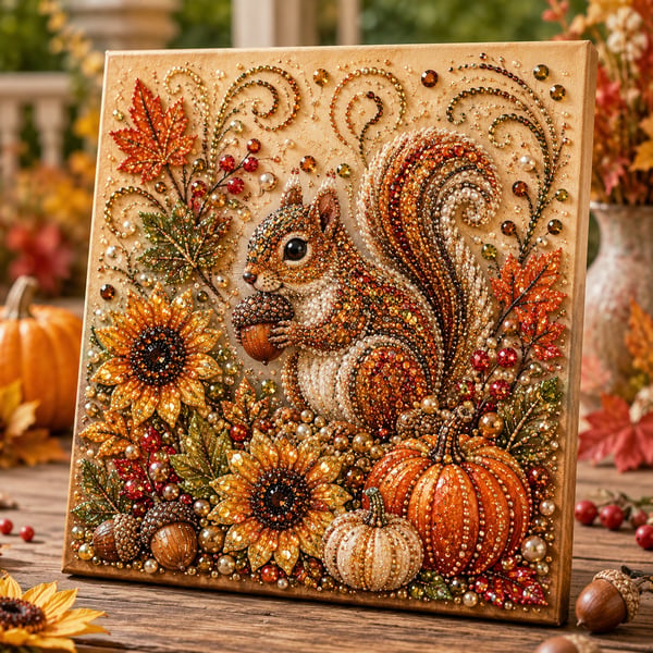 Autumn Pearl Painting Kit – Relaxing DIY for Sparkling Fall Artwork