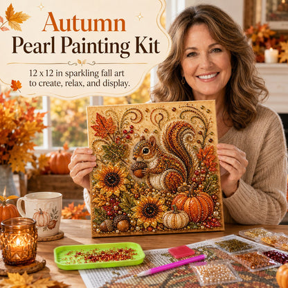 Autumn Pearl Painting Kit – Relaxing DIY for Sparkling Fall Artwork