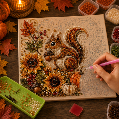 Autumn Pearl Painting Kit – Relaxing DIY for Sparkling Fall Artwork