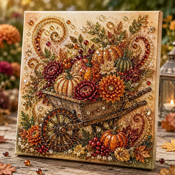 Autumn Pearl Painting Kit – Relaxing DIY for Sparkling Fall Artwork