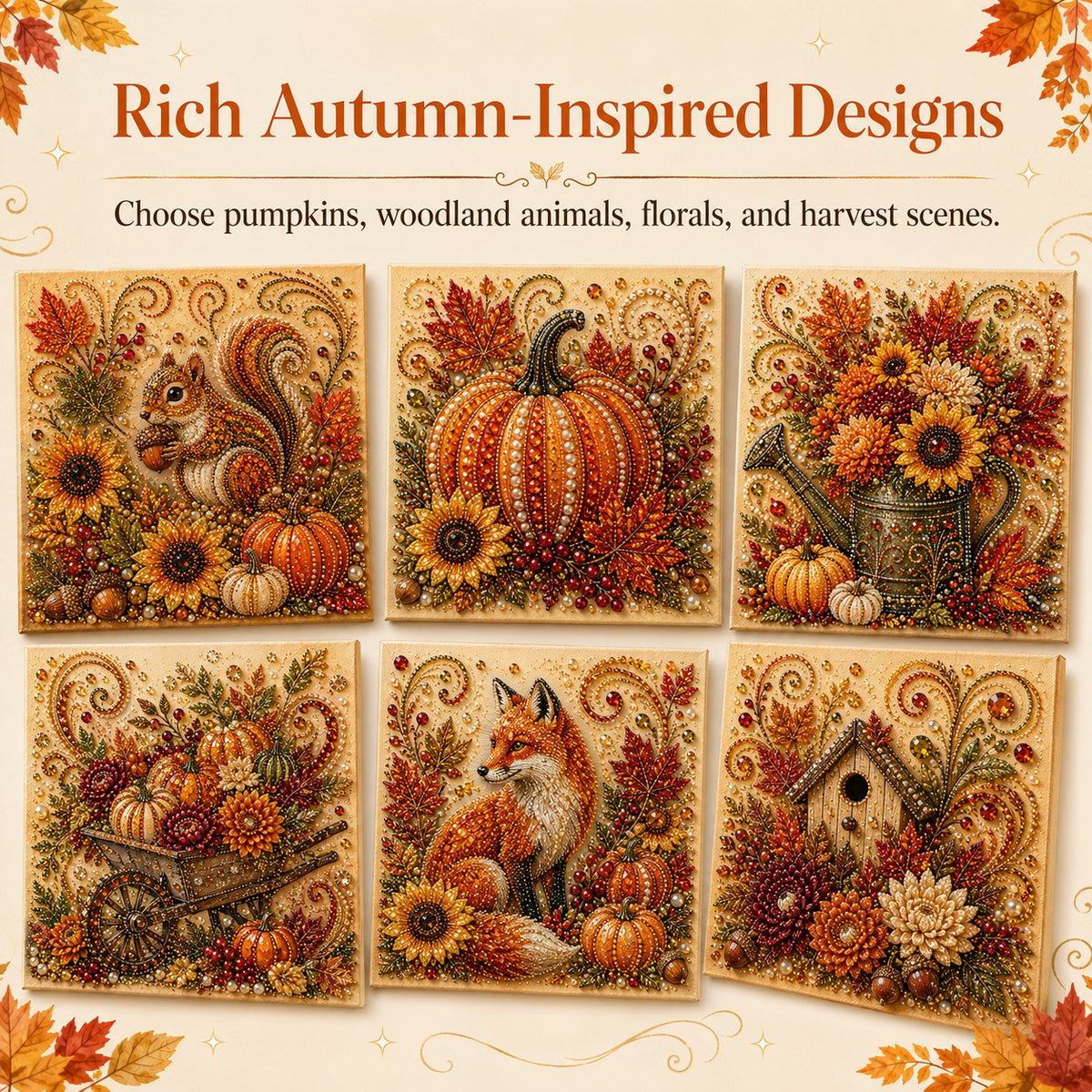 Autumn Pearl Painting Kit – Relaxing DIY for Sparkling Fall Artwork