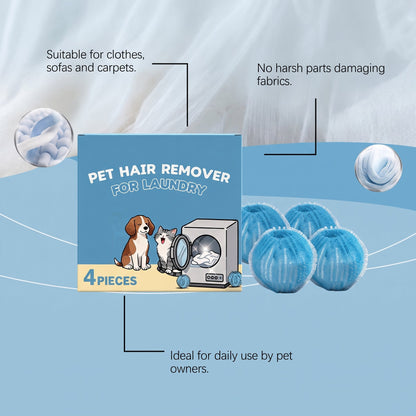 Reusable Pet Hair Laundry Balls, Trap Cat & Dog Fur in Washer & Dryer