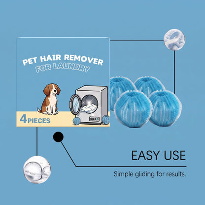 Reusable Pet Hair Laundry Balls, Trap Cat & Dog Fur in Washer & Dryer