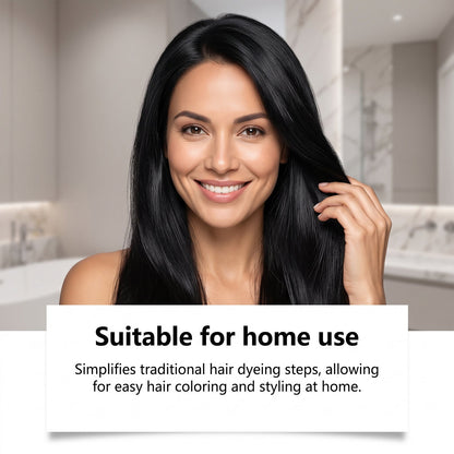 Natural Black Hair Dye Comb – 2-in-1 Instant Gray Coverage & Easy Home Touch-Up Cream