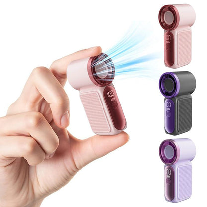 29000RPM Turbo Mini Handheld Fan, 5‑Speed Adjustable with Smart LED Digital Display